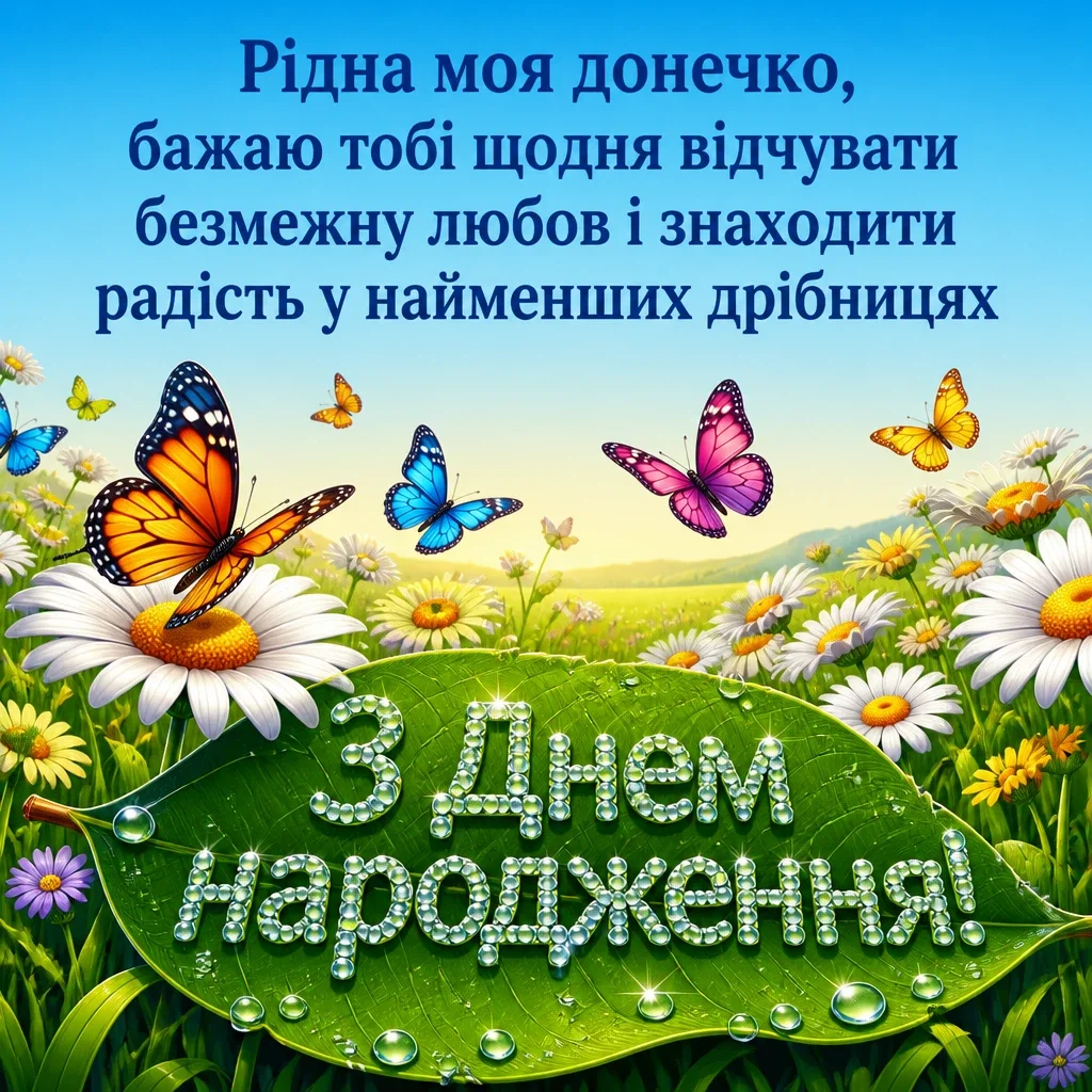 люба донечка з днем народження донечко