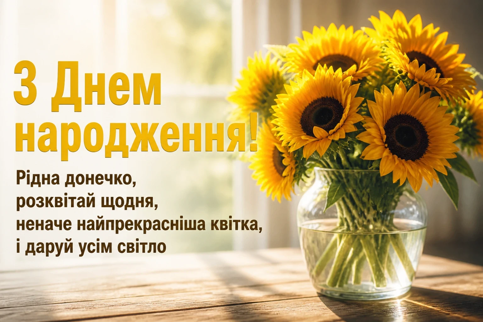 люба донечка з днем народження донечко