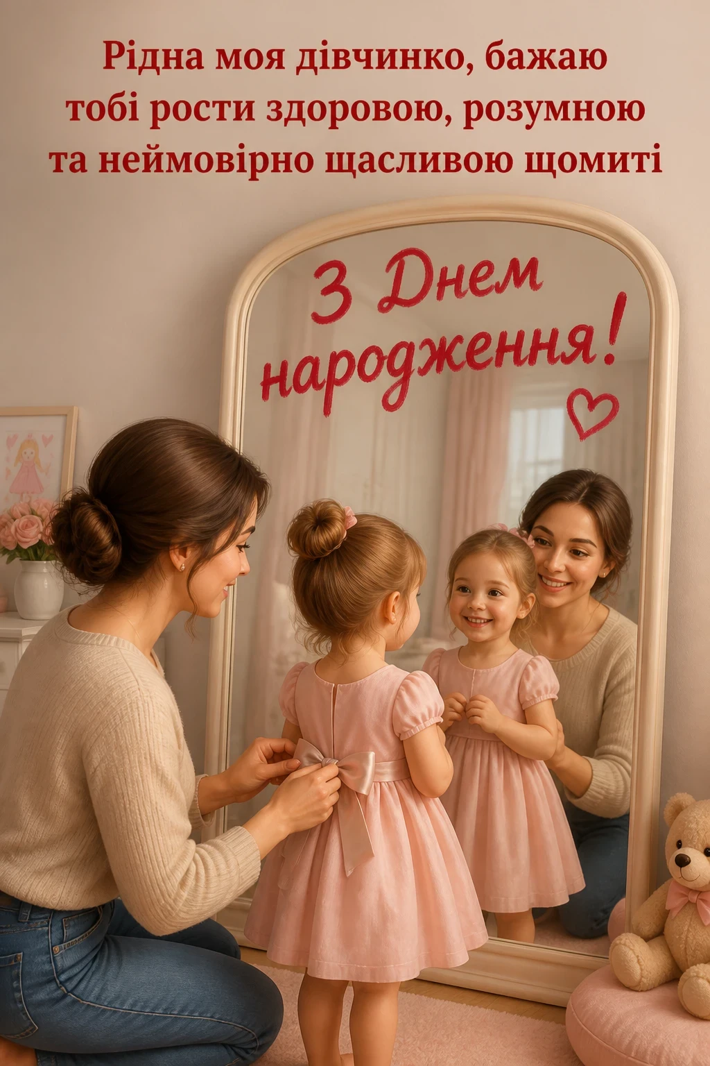 люба донечка з днем народження донечко