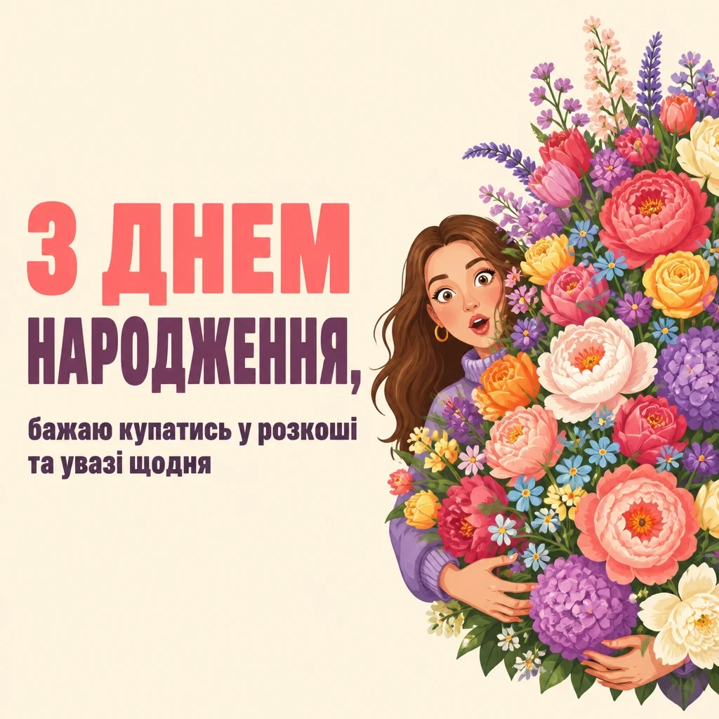 красиві привітання з днем народження жінці квіти