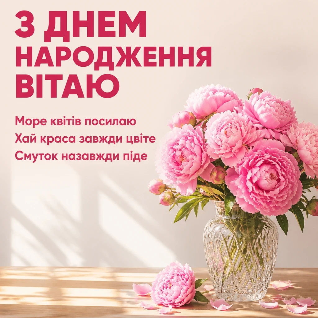 красиві привітання з днем народження жінці квіти