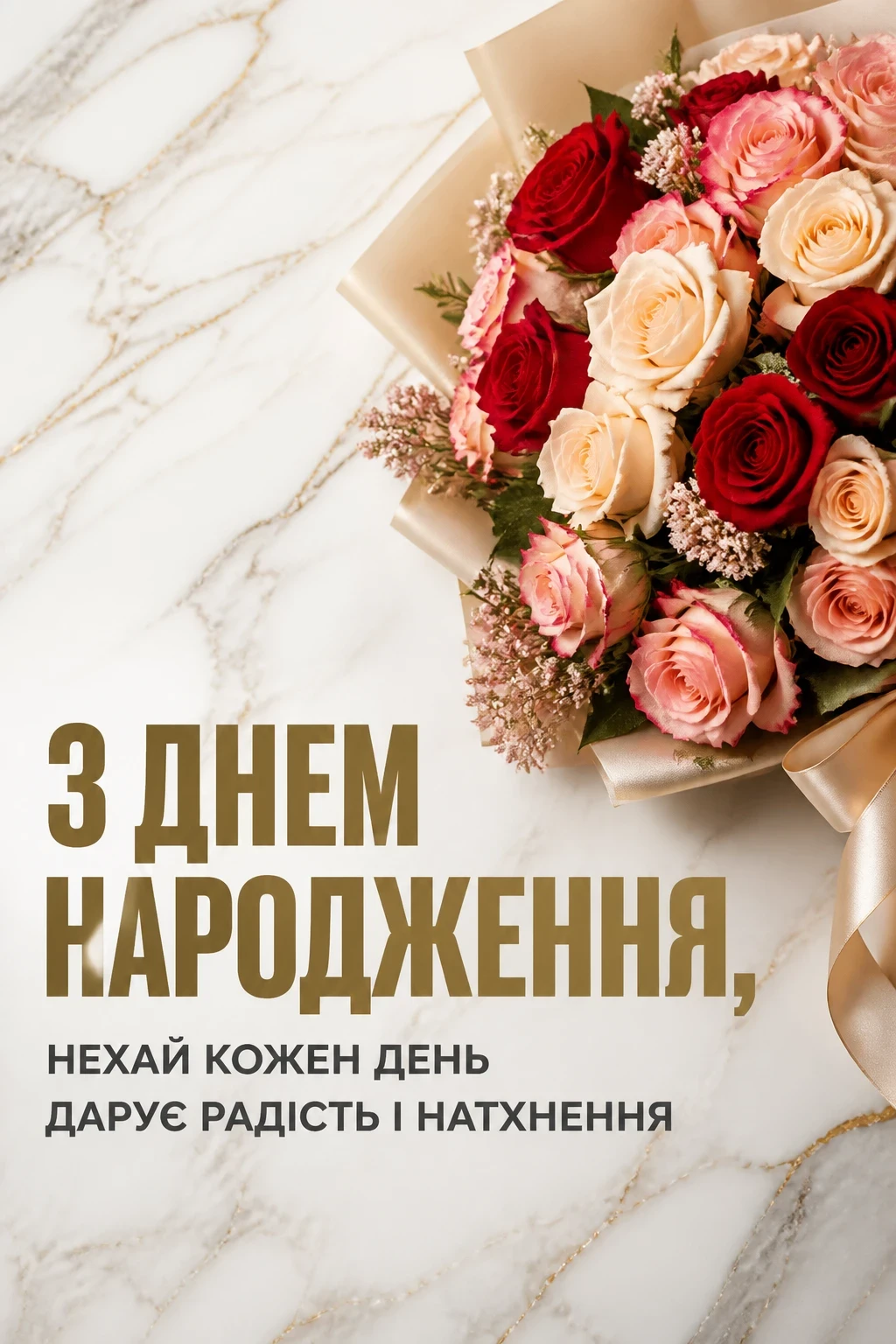 красиві привітання з днем народження жінці квіти
