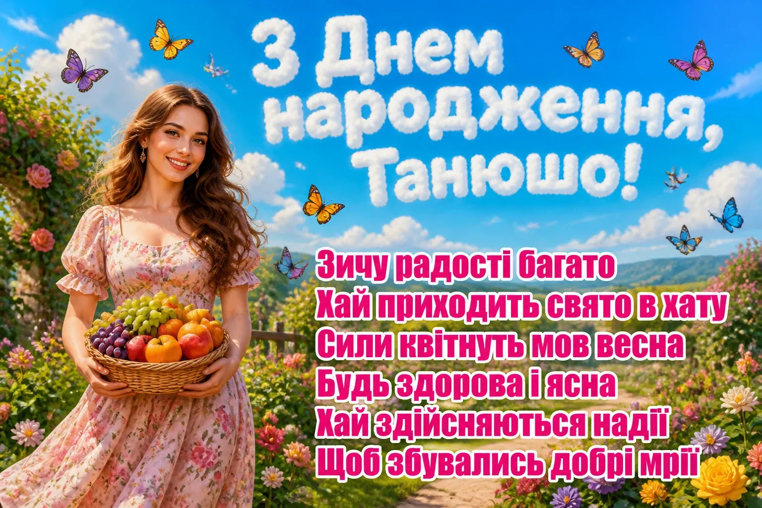 з днем народження танюша