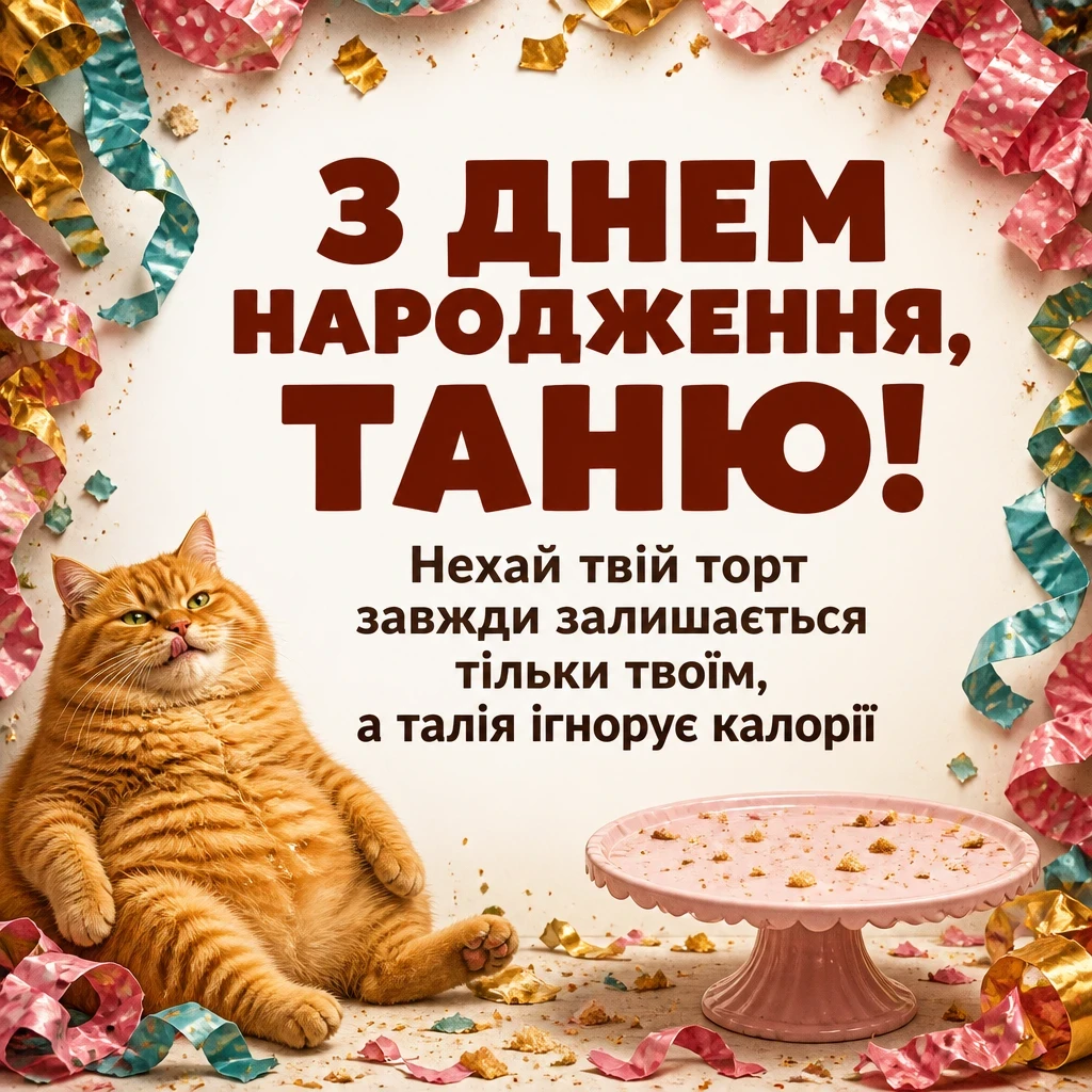 з днем народження таня