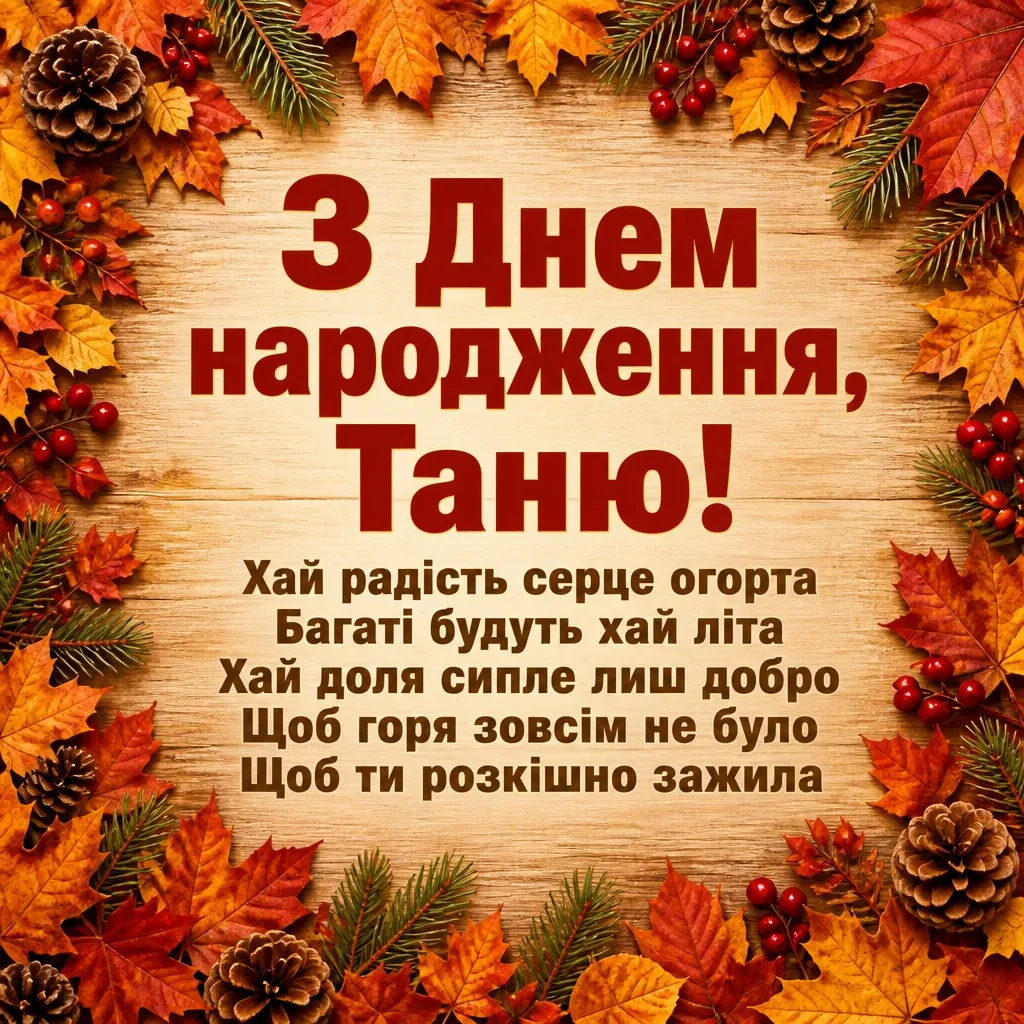 з днем народження таня