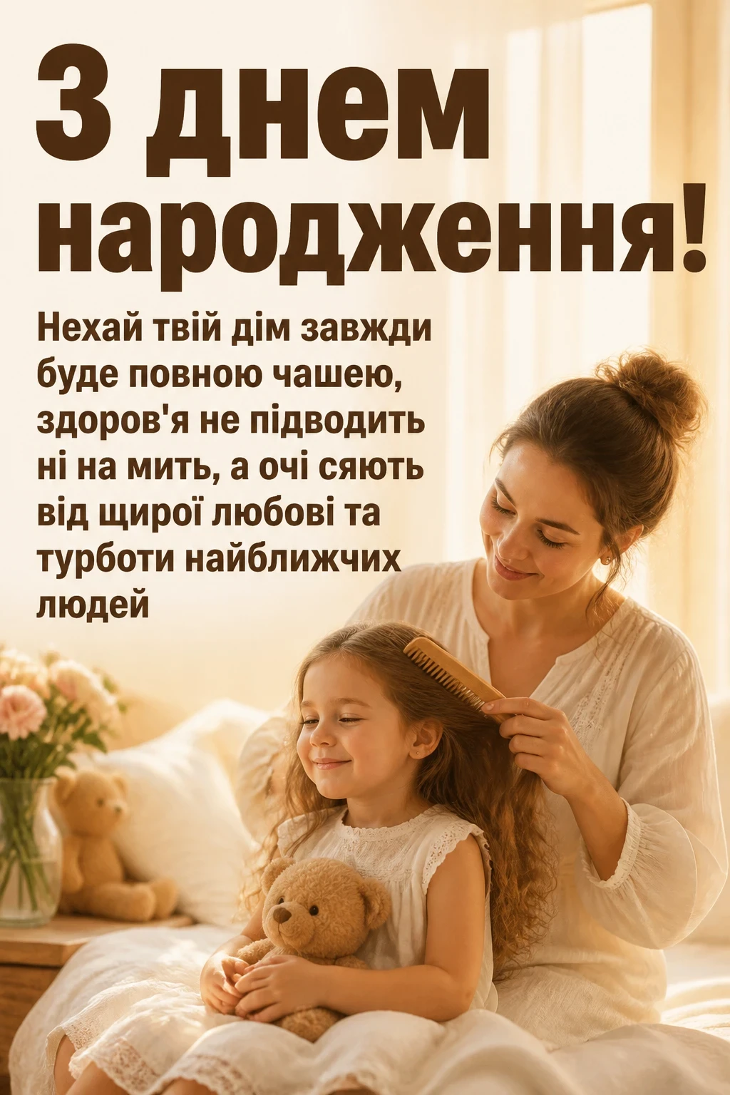 привітання з днем народження для донечки