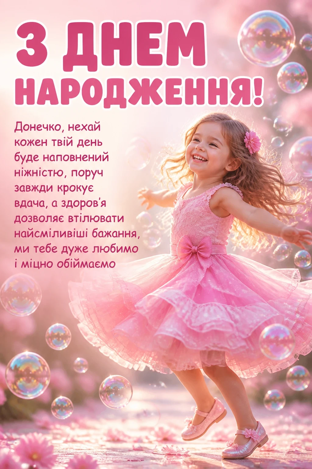 привітання з днем народження для донечки