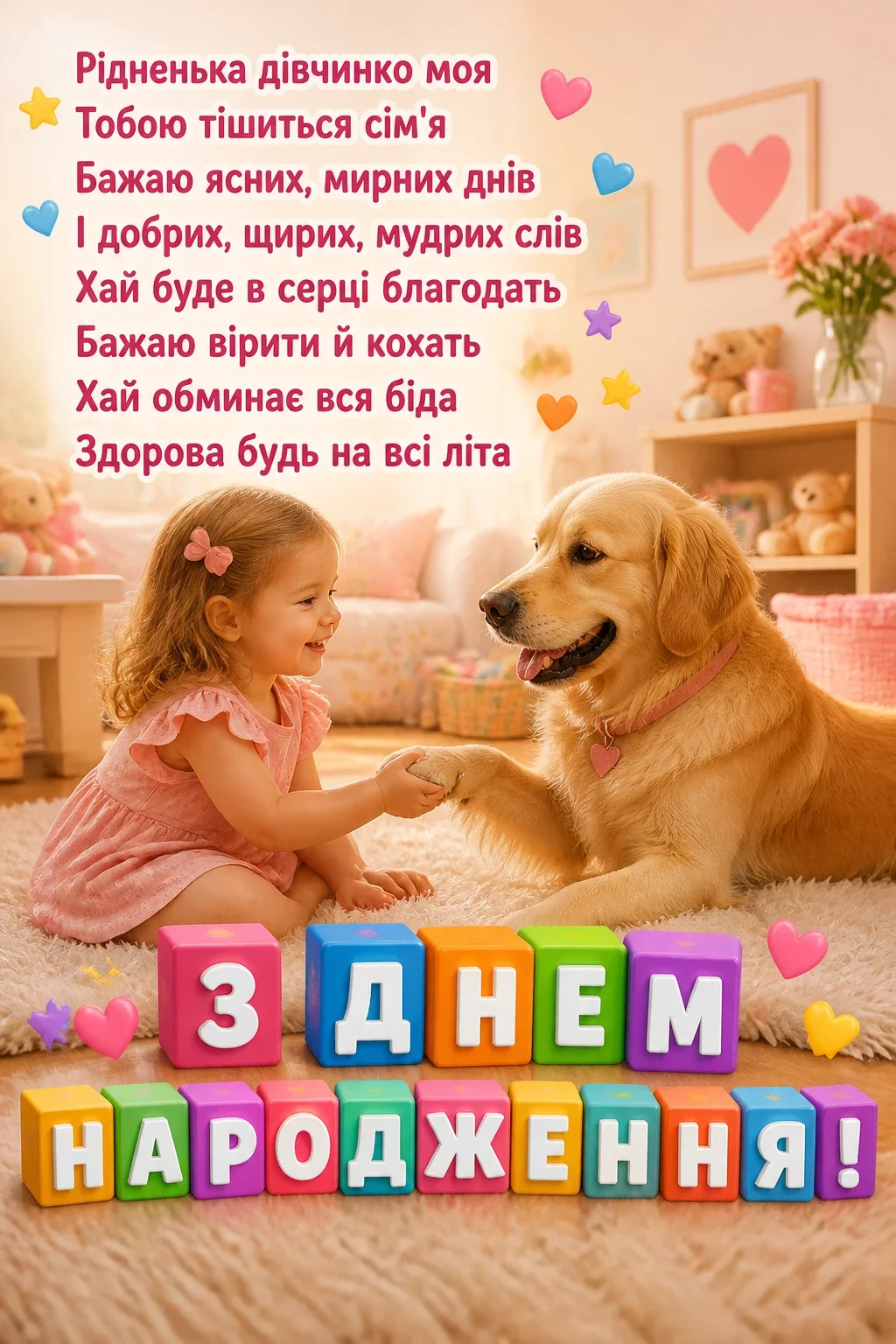 привітання з днем народження для донечки