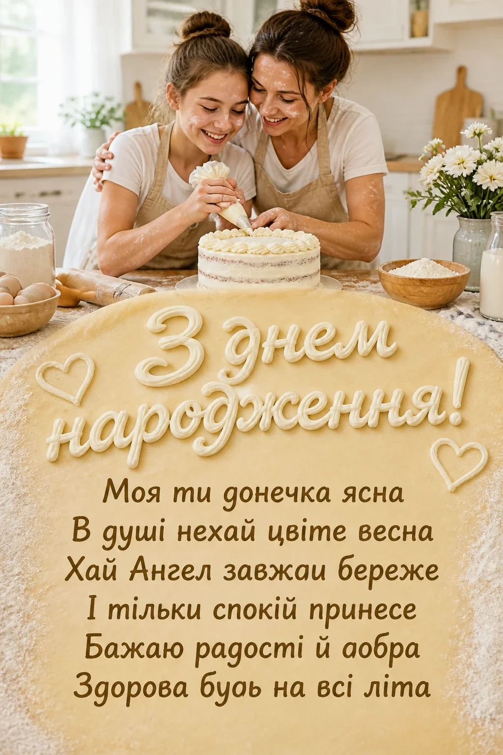 привітання з днем народження для донечки