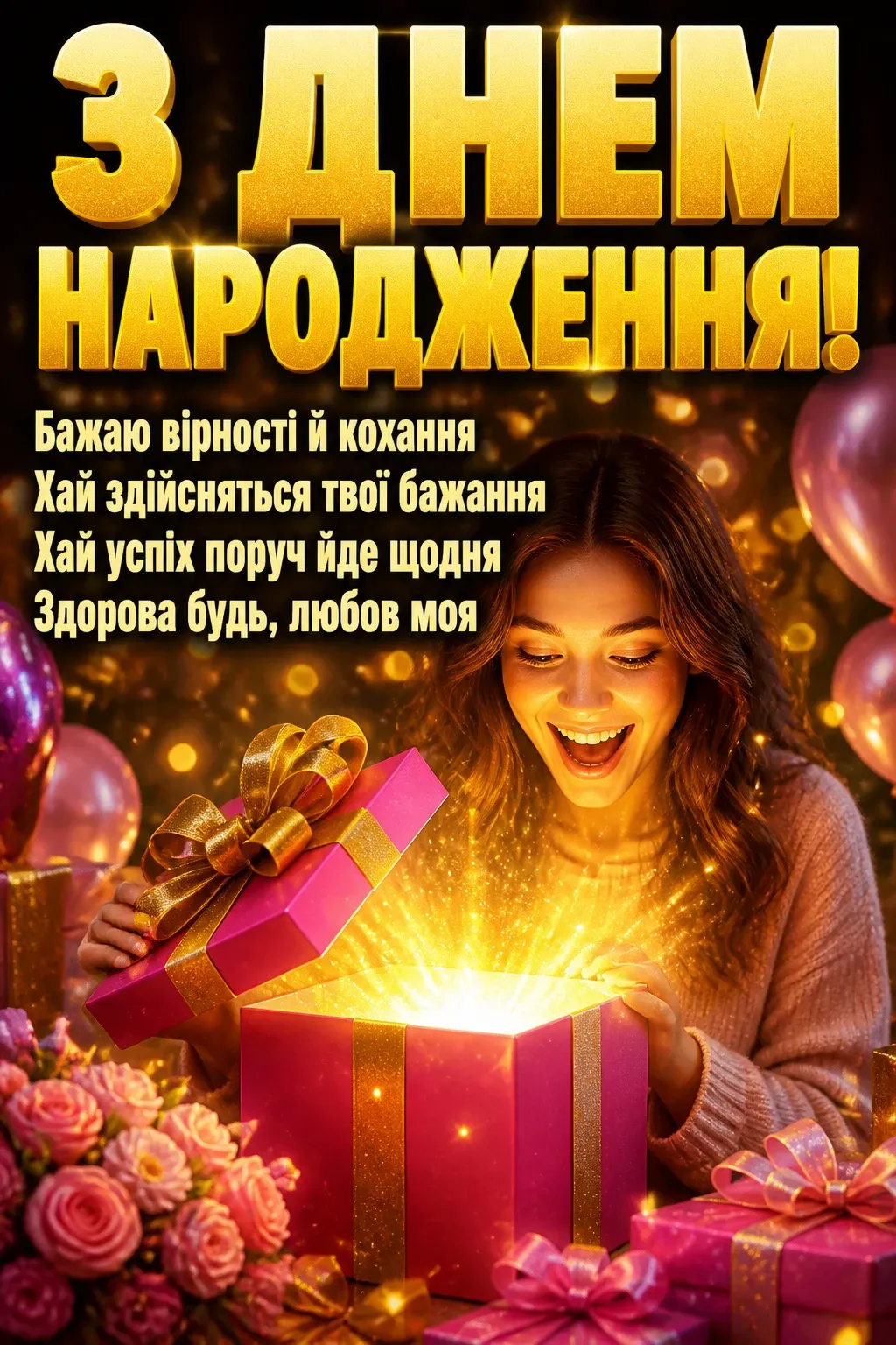 привітання з днем народження для донечки