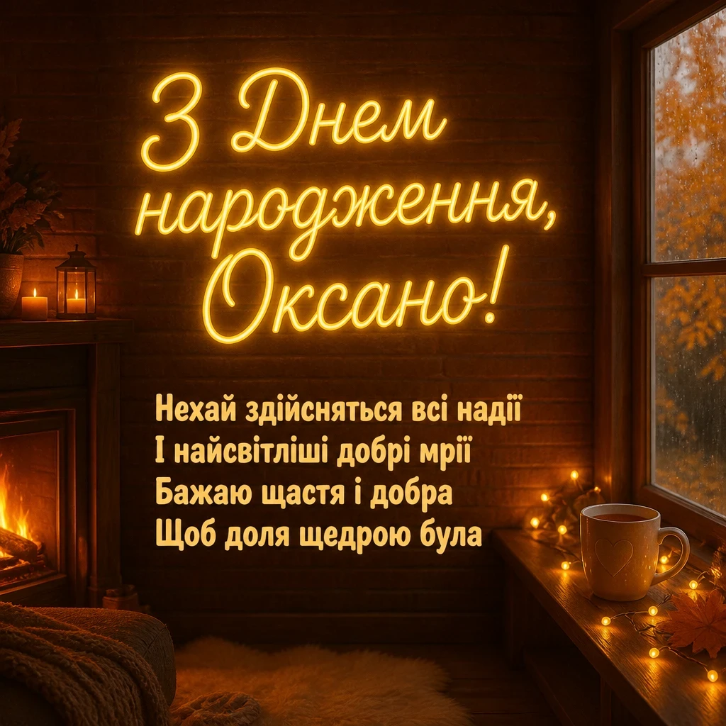 з днем народження оксана