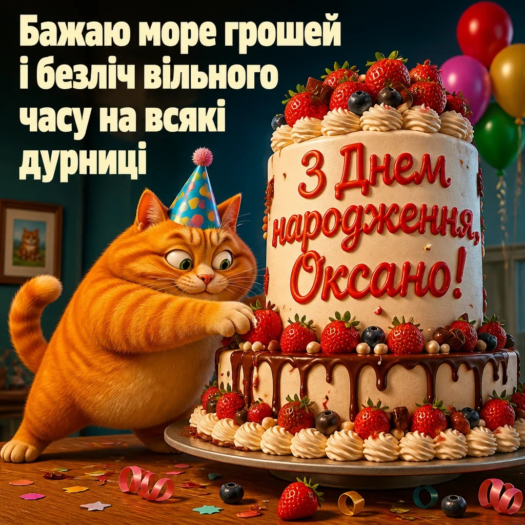 з днем народження оксана