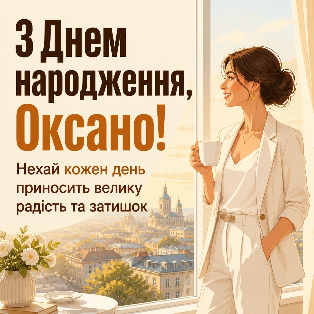 з днем народження оксана