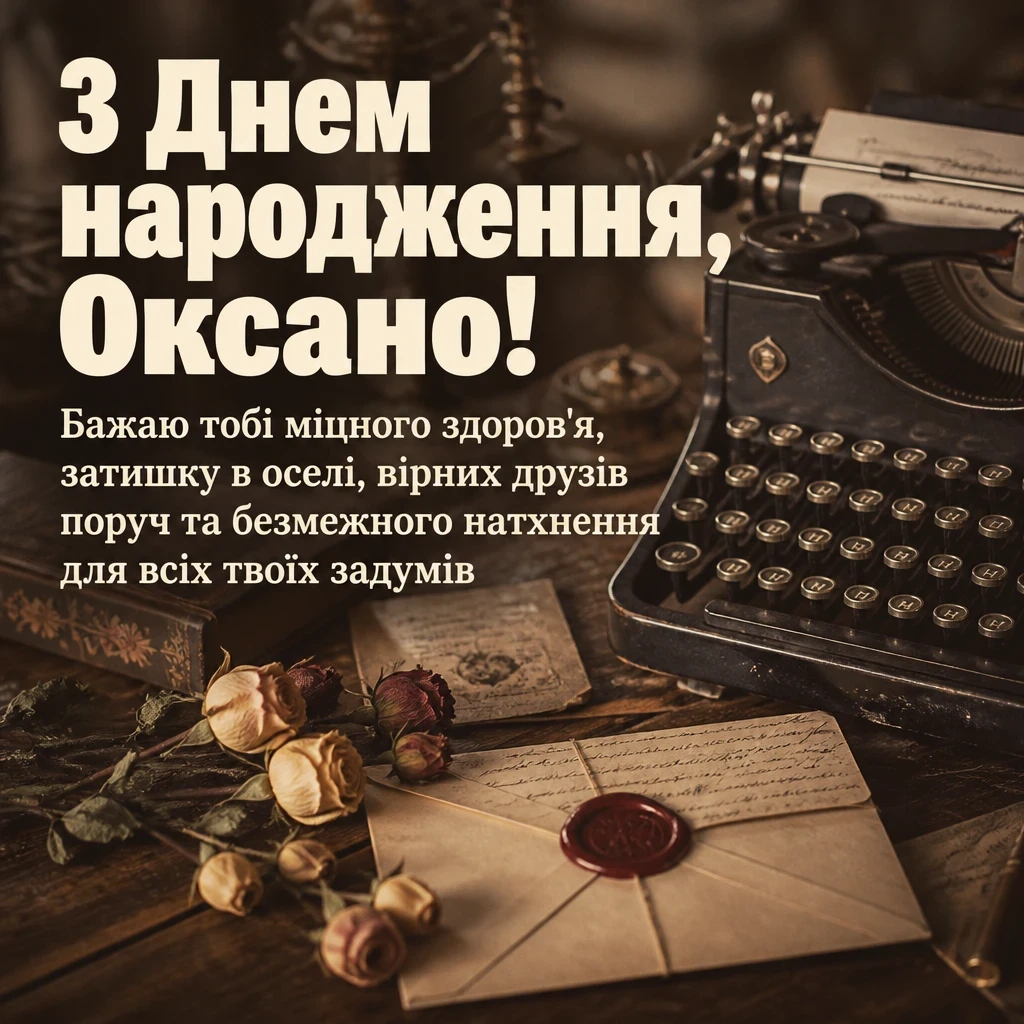 з днем народження оксана