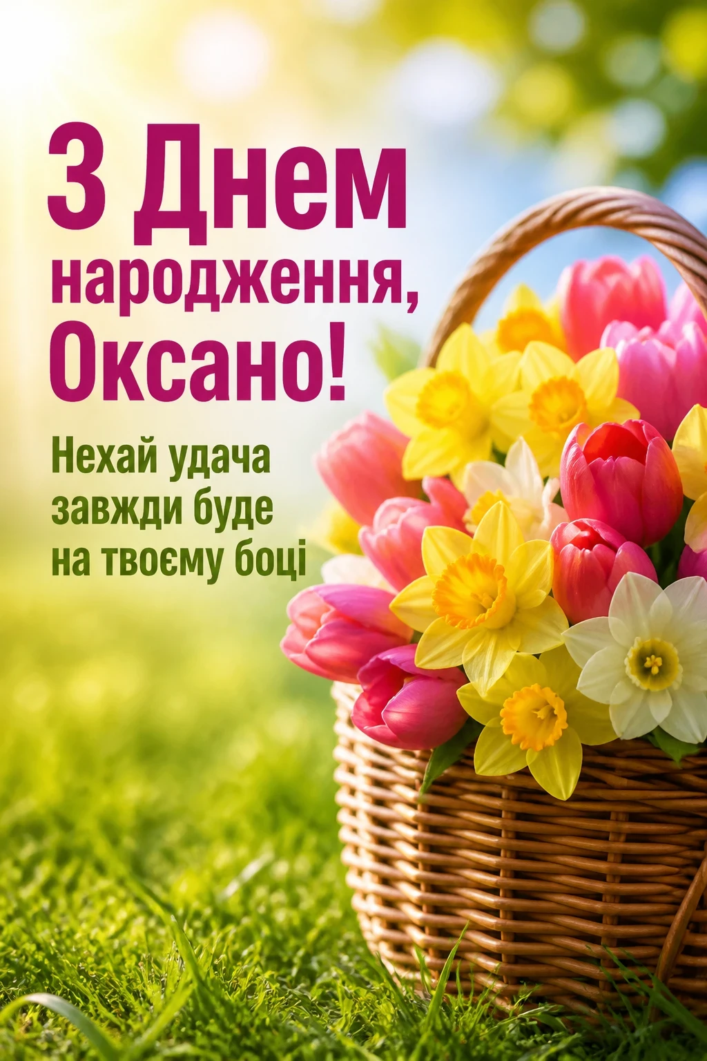 з днем народження оксана