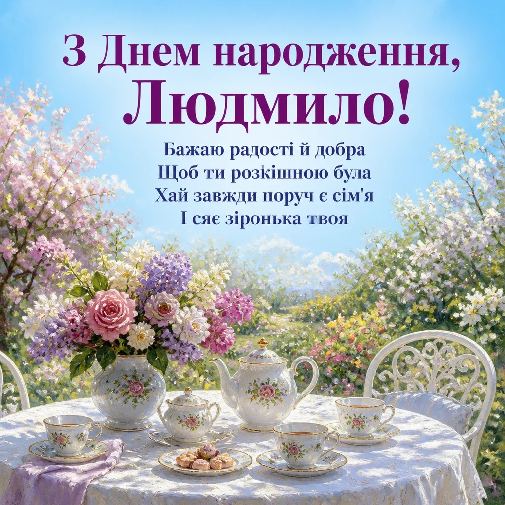 з днем народження людмила