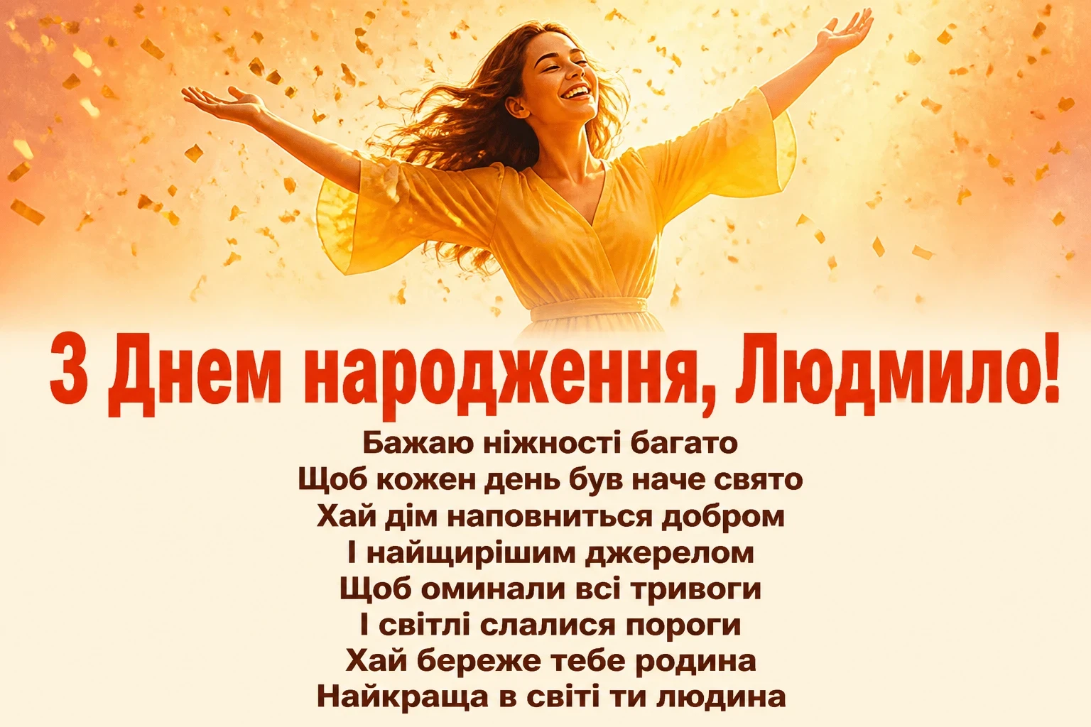 з днем народження людмила