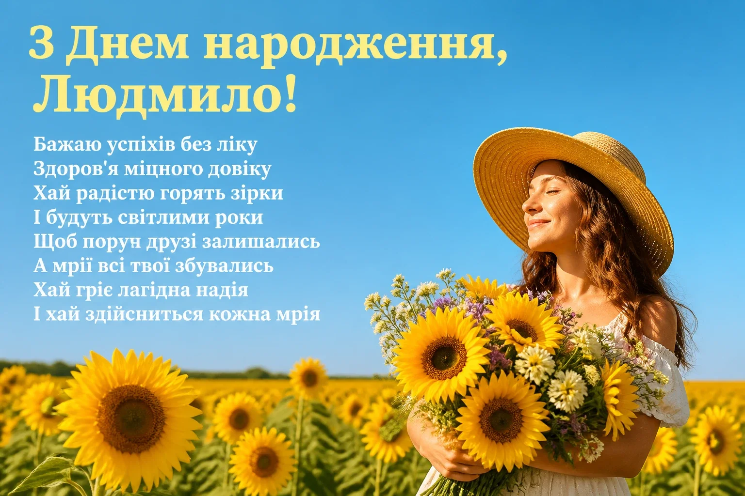 з днем народження людмила