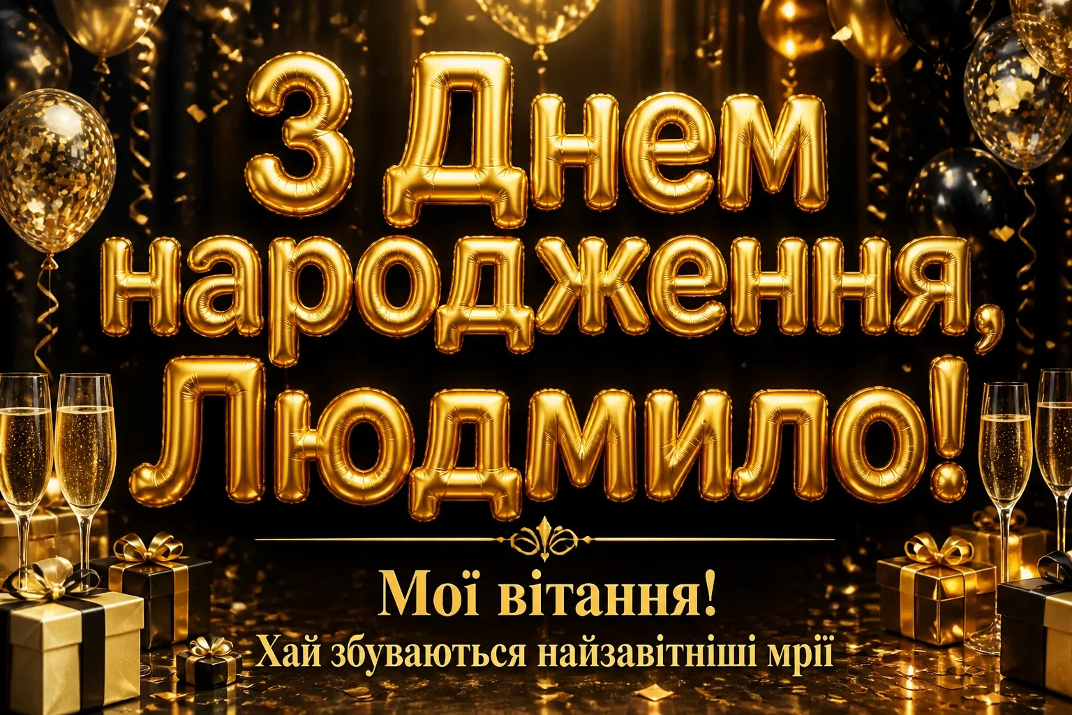 з днем народження людмила