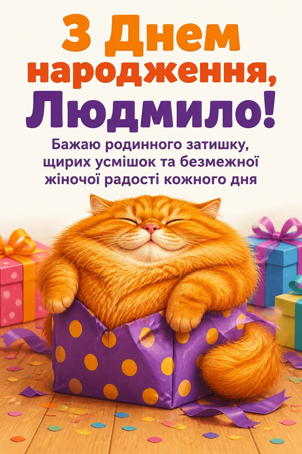 з днем народження людмила