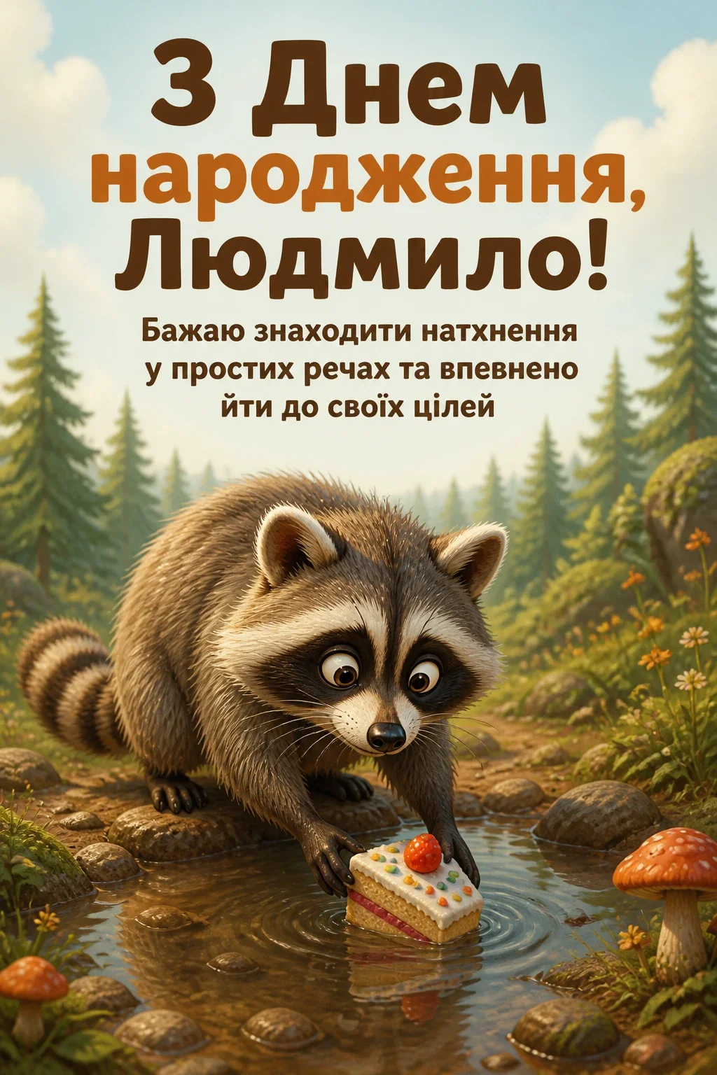 з днем народження людмила