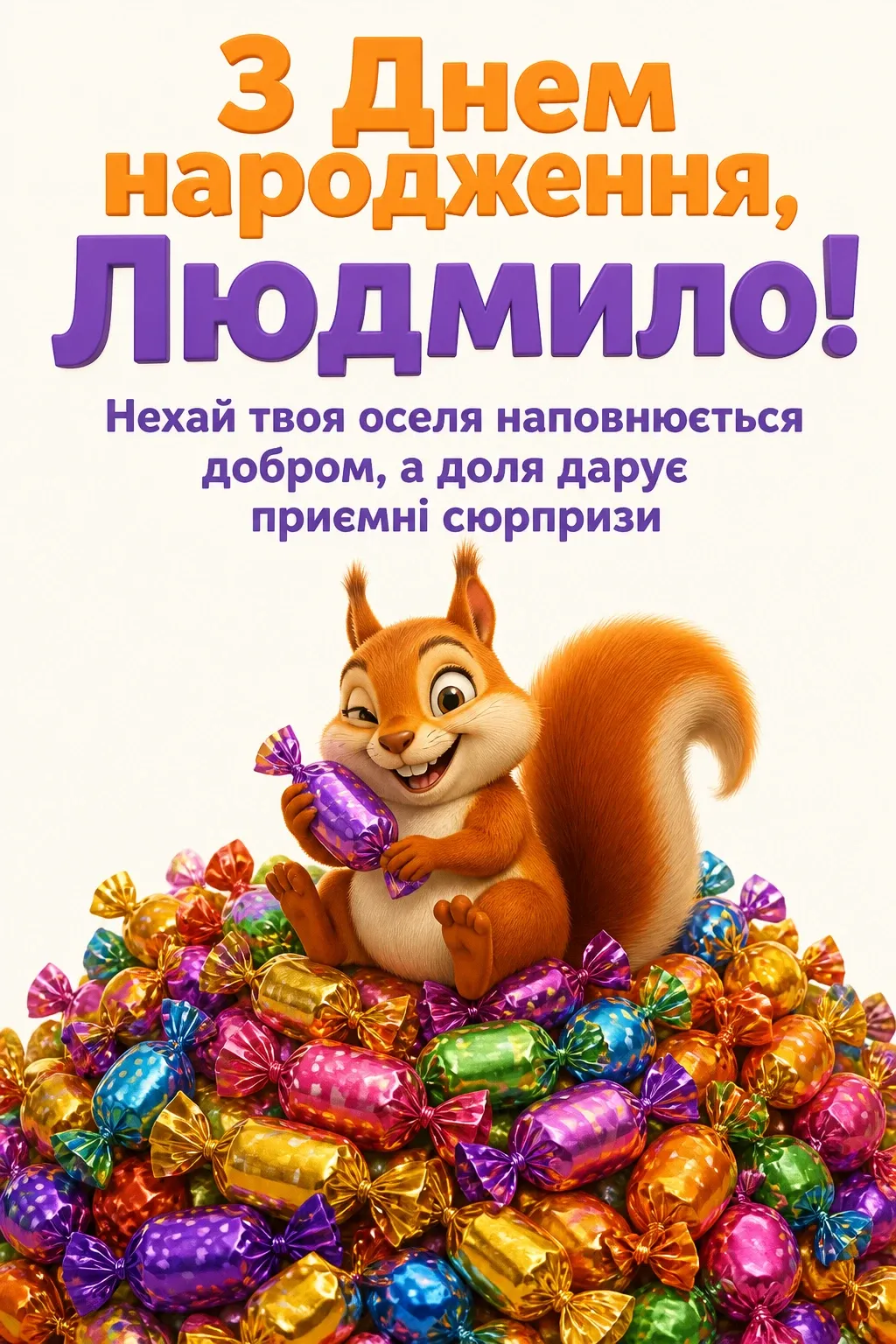 з днем народження людмила
