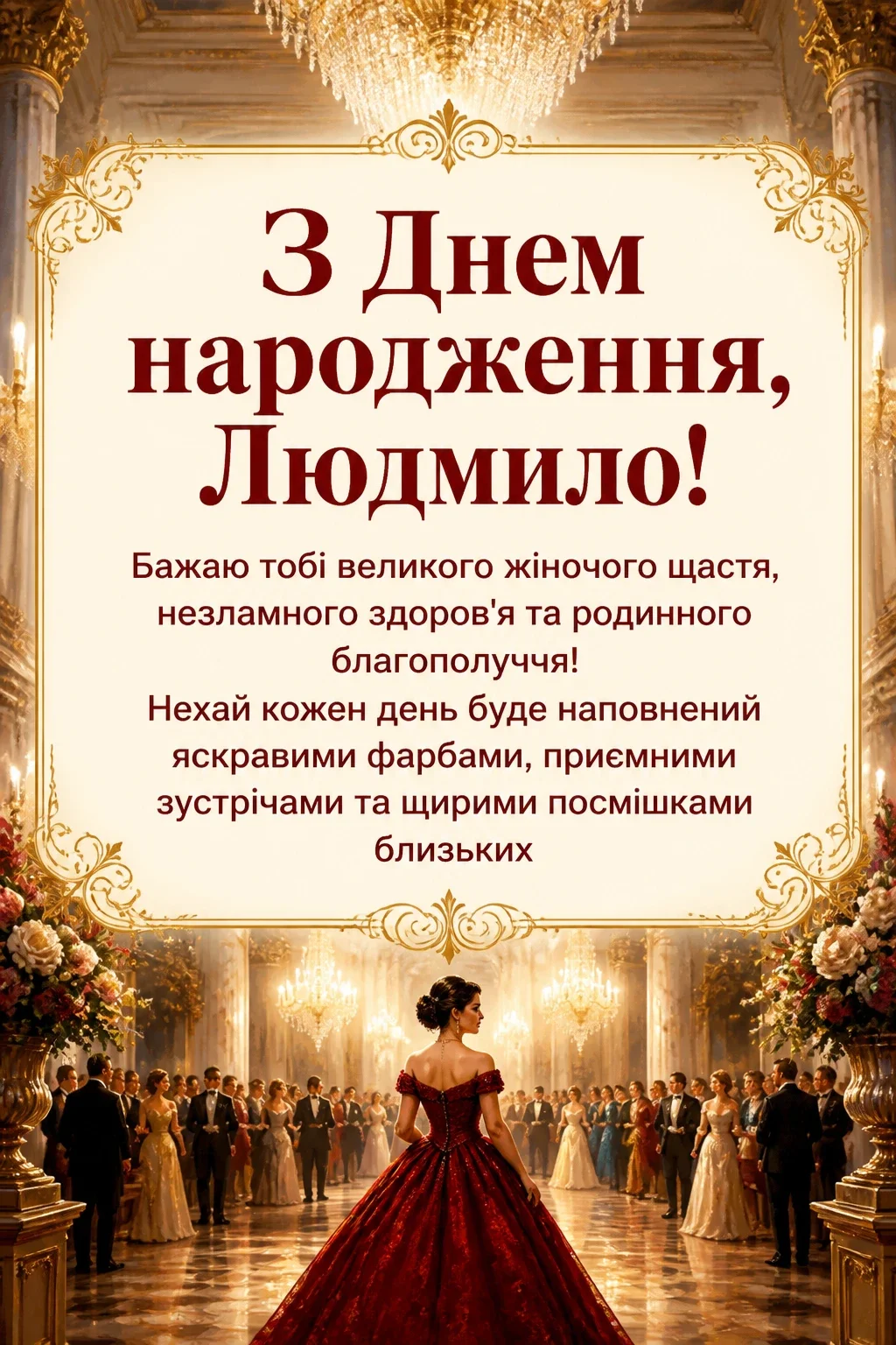 з днем народження людмила