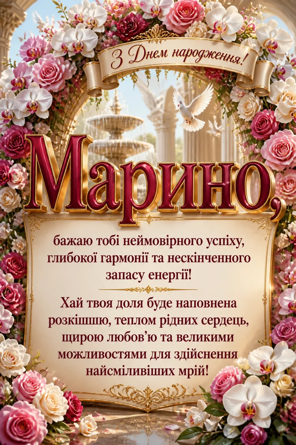 з днем народження марина з днем народження марина