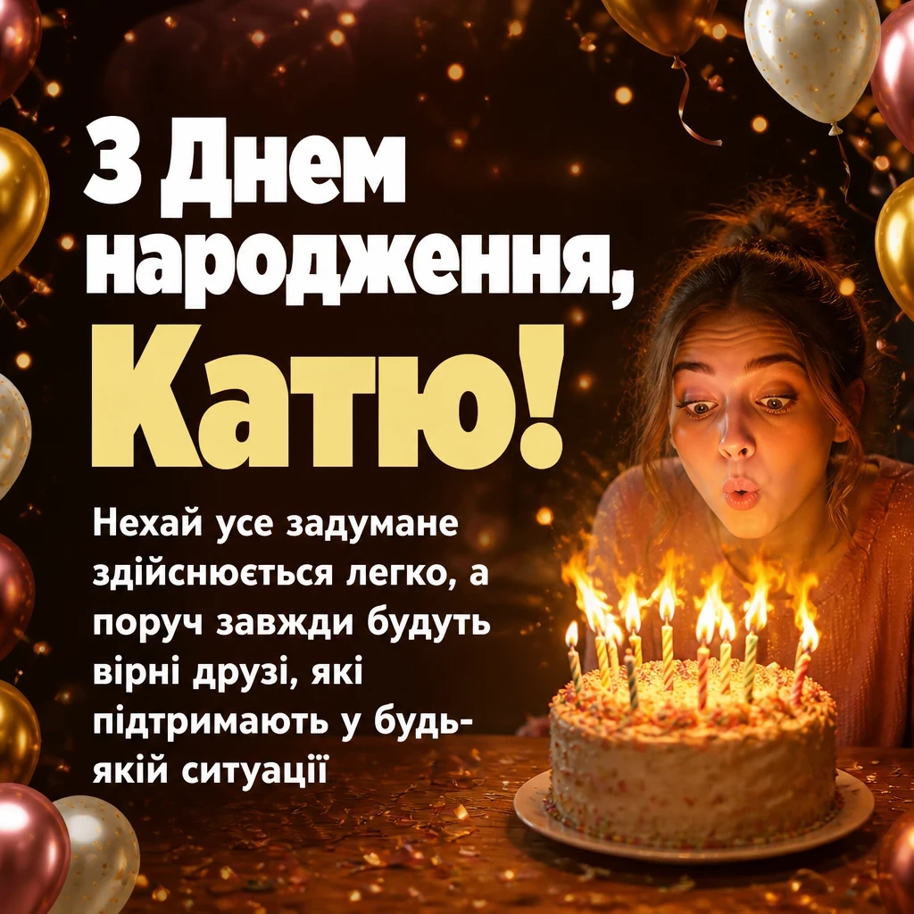 з днем народження катя