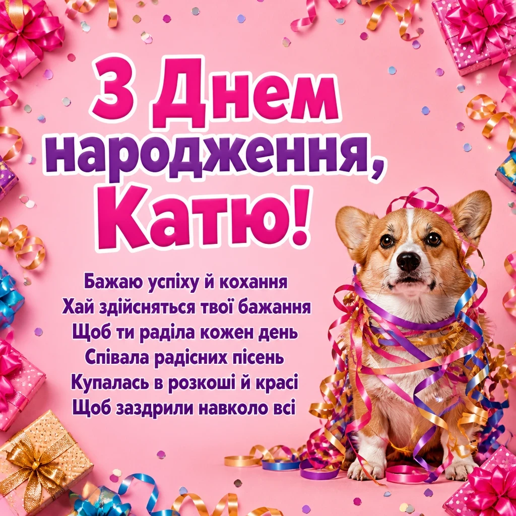 з днем народження катя