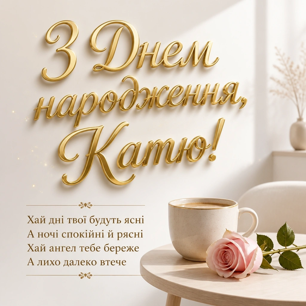 з днем народження катя