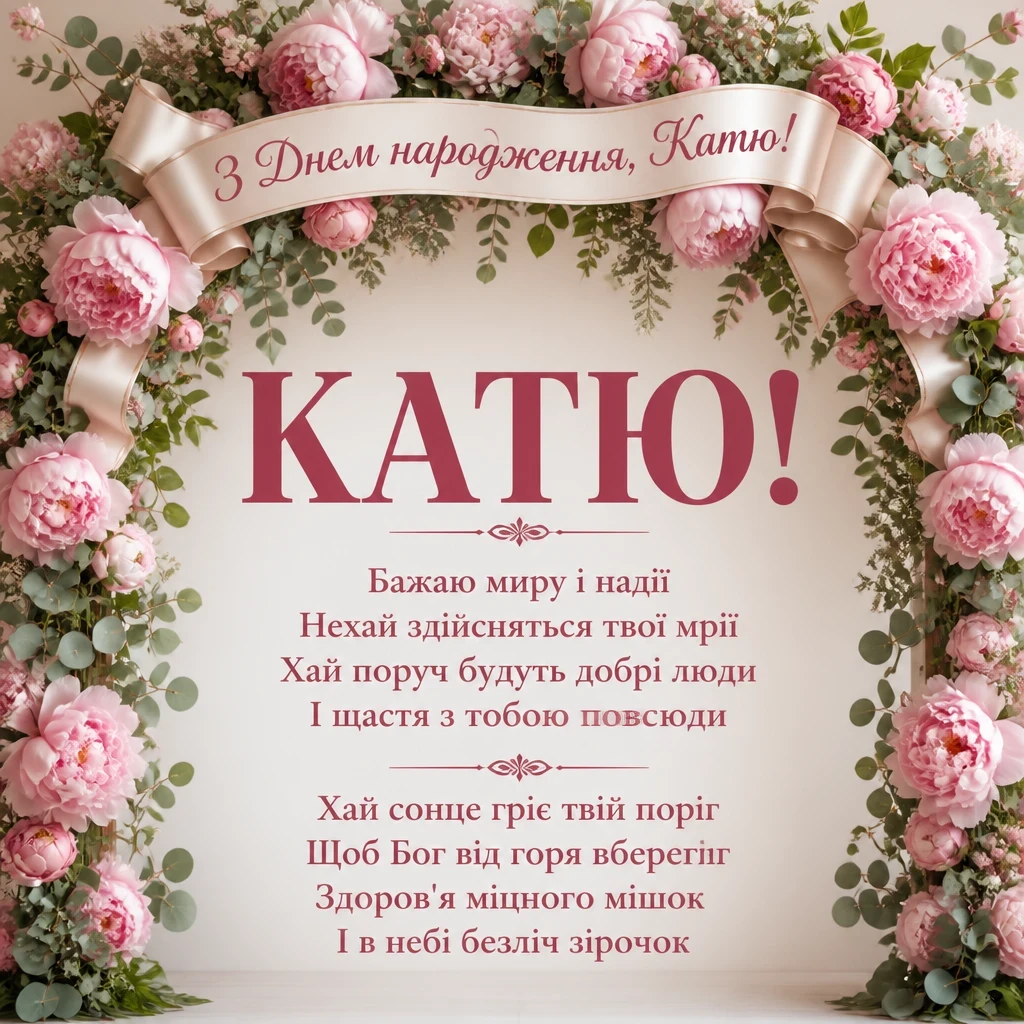 з днем народження катя