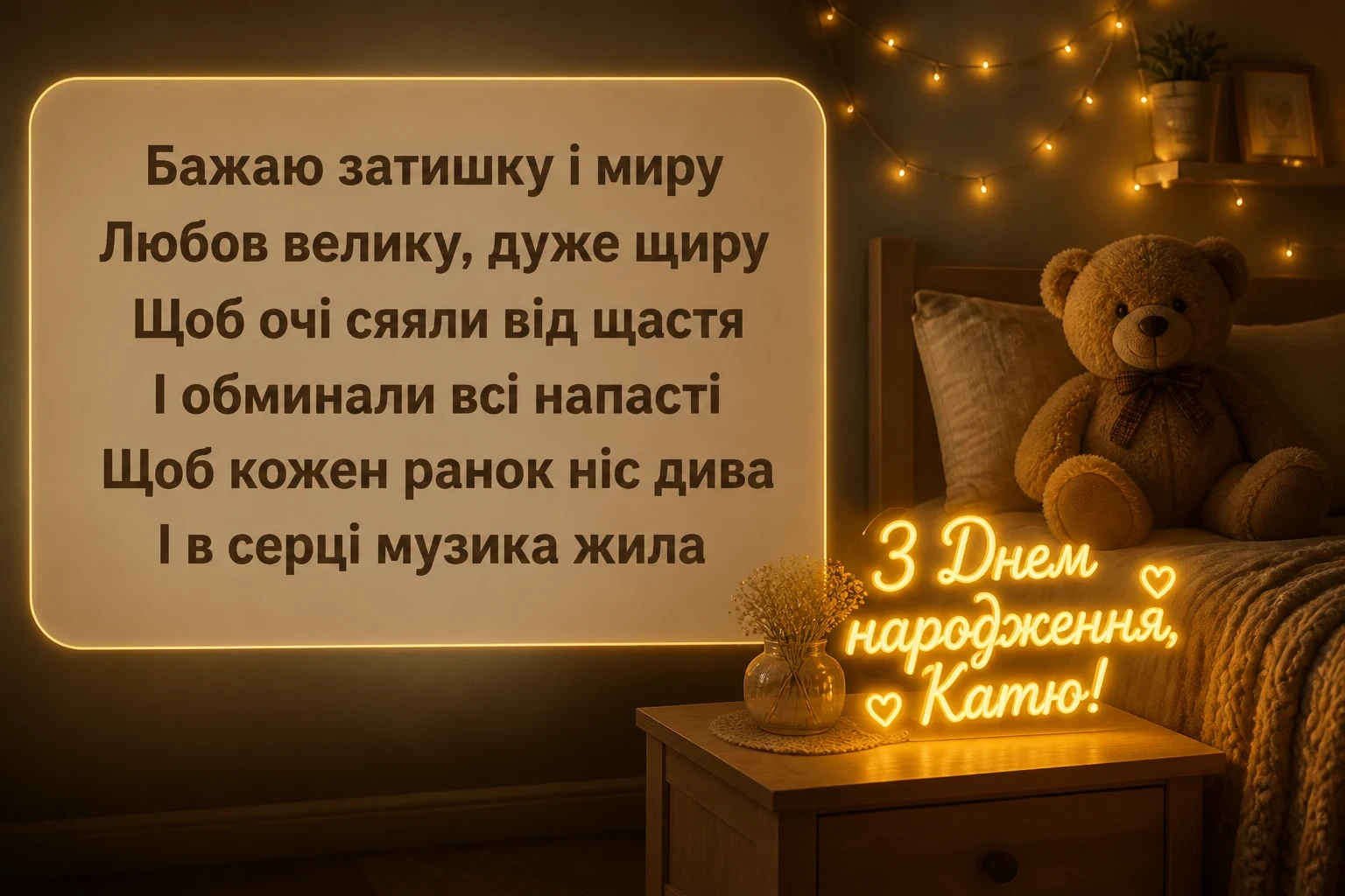 з днем народження катя