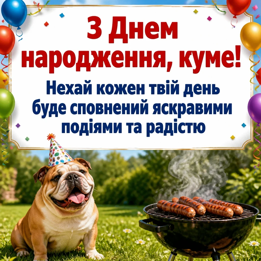 привітання з днем народження кумові