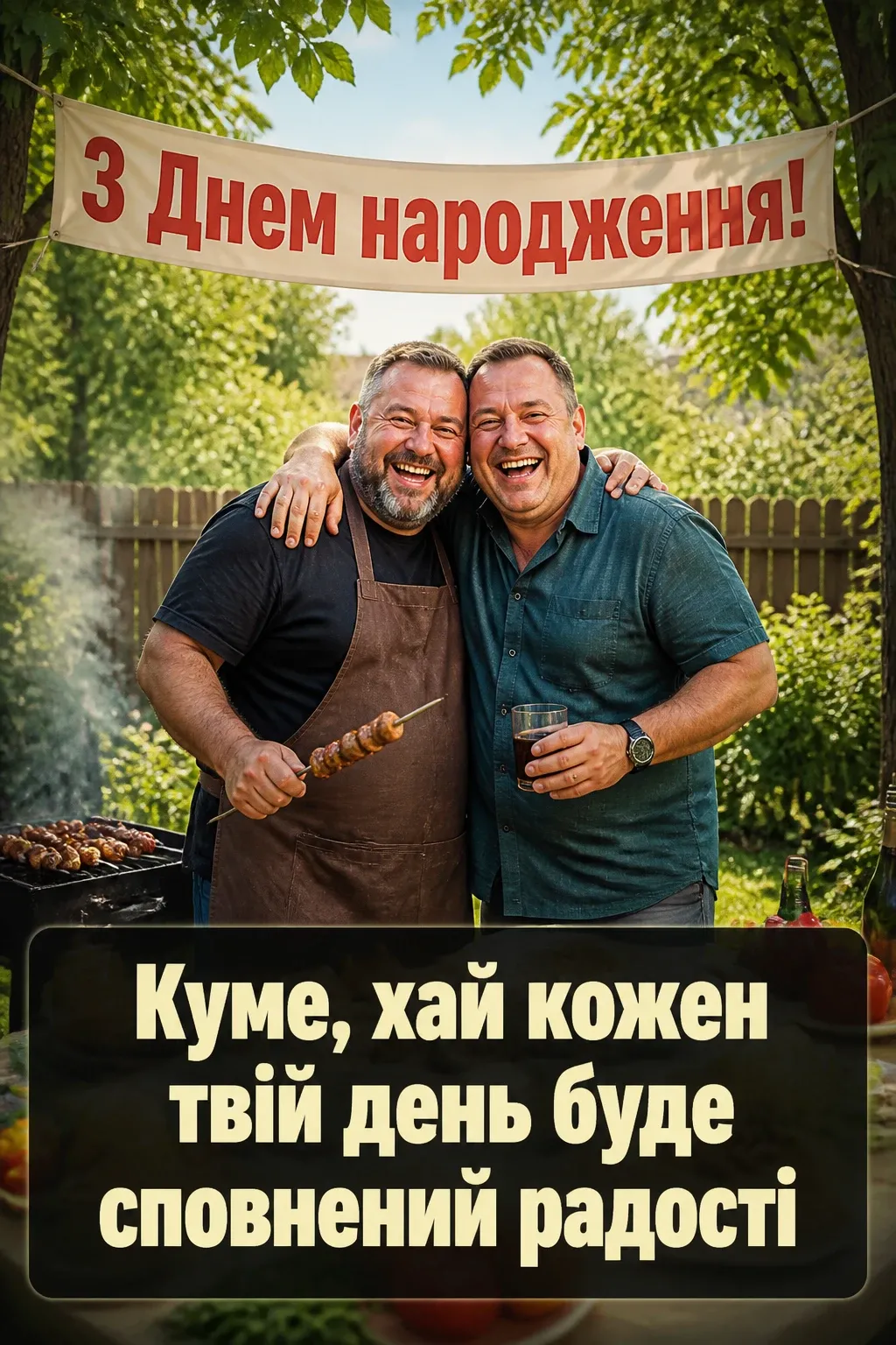 привітання з днем народження кумові