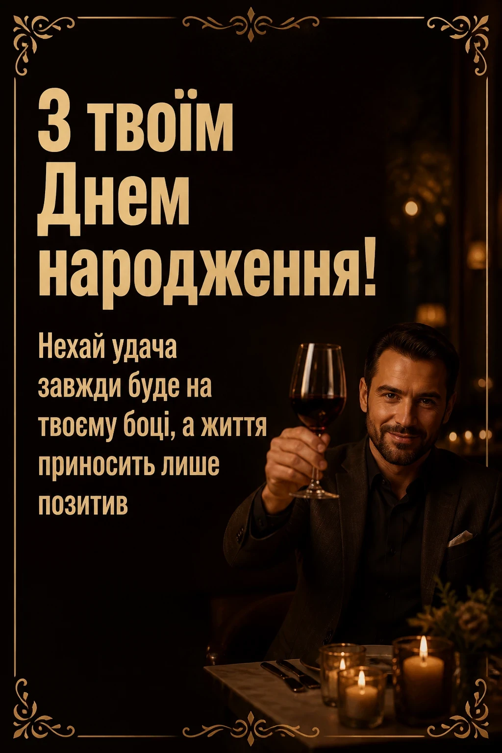 привітання з днем народження кумові