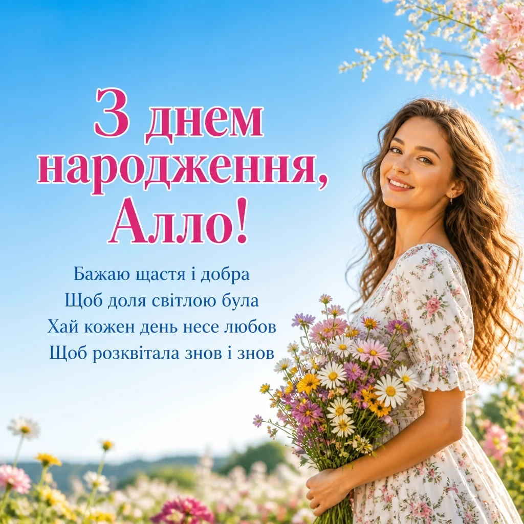 з днем народження алла з днем народження алла