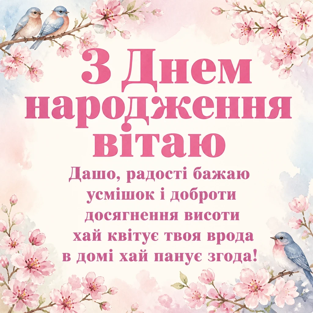 з днем народження даша з днем народження даша