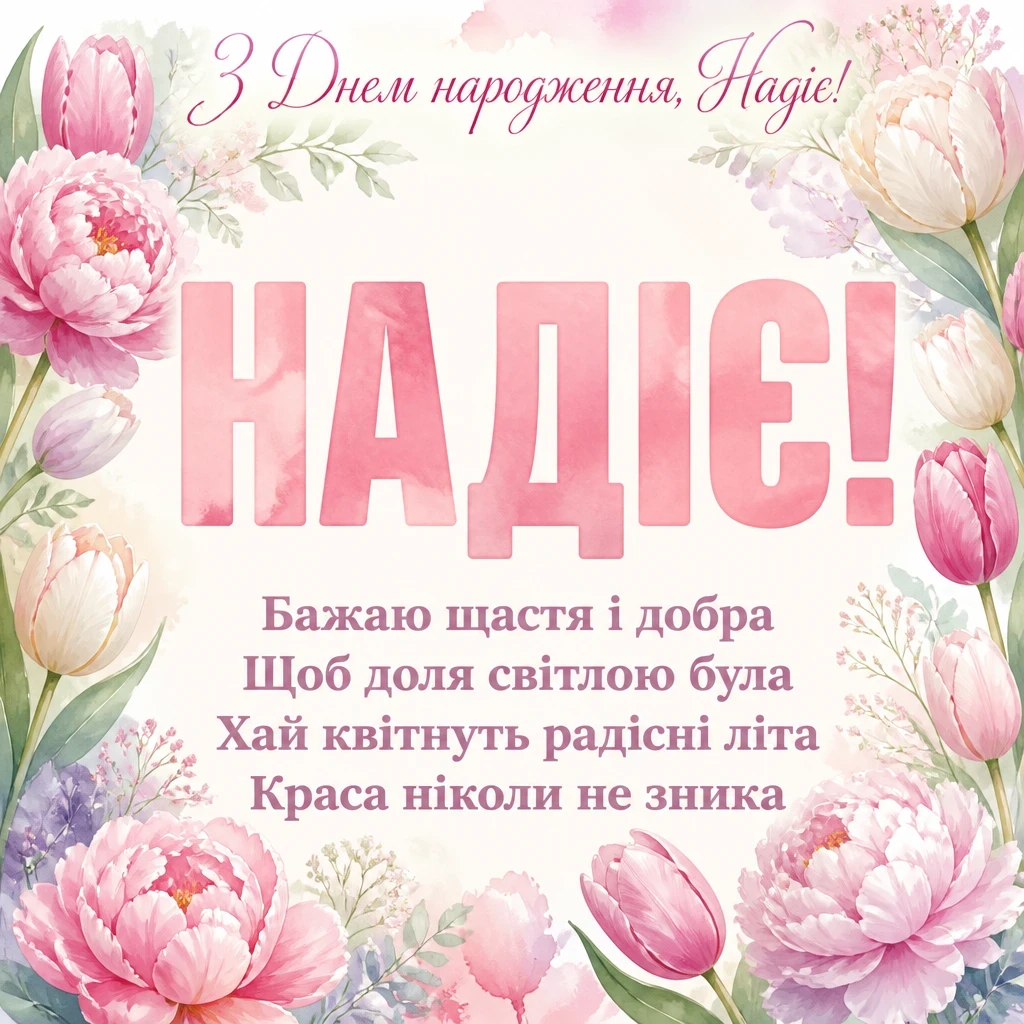з днем народження надія з днем народження надія