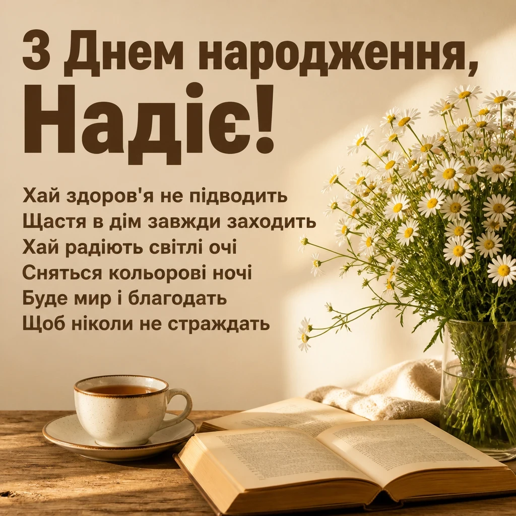 з днем народження надія з днем народження надія