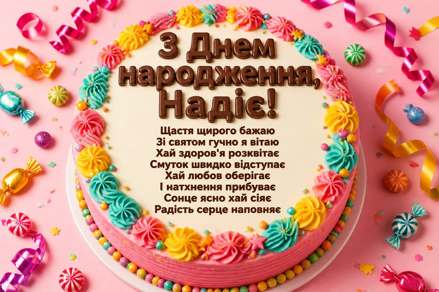з днем народження надія з днем народження надія