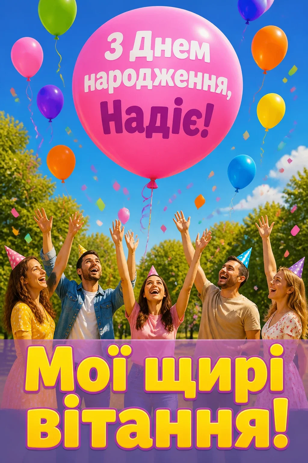 з днем народження надія з днем народження надія