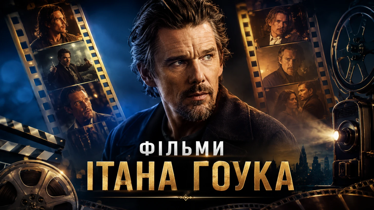 Повний перелік фільмів Ітана Гоука з жанрами та датами
